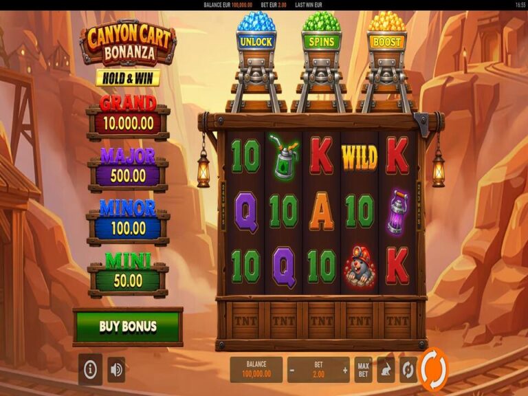 Canyon Cart Bonanza slot screenshot