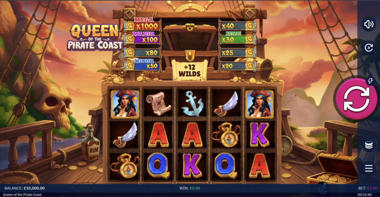 Queen of the Pirate Coast slot gameplay