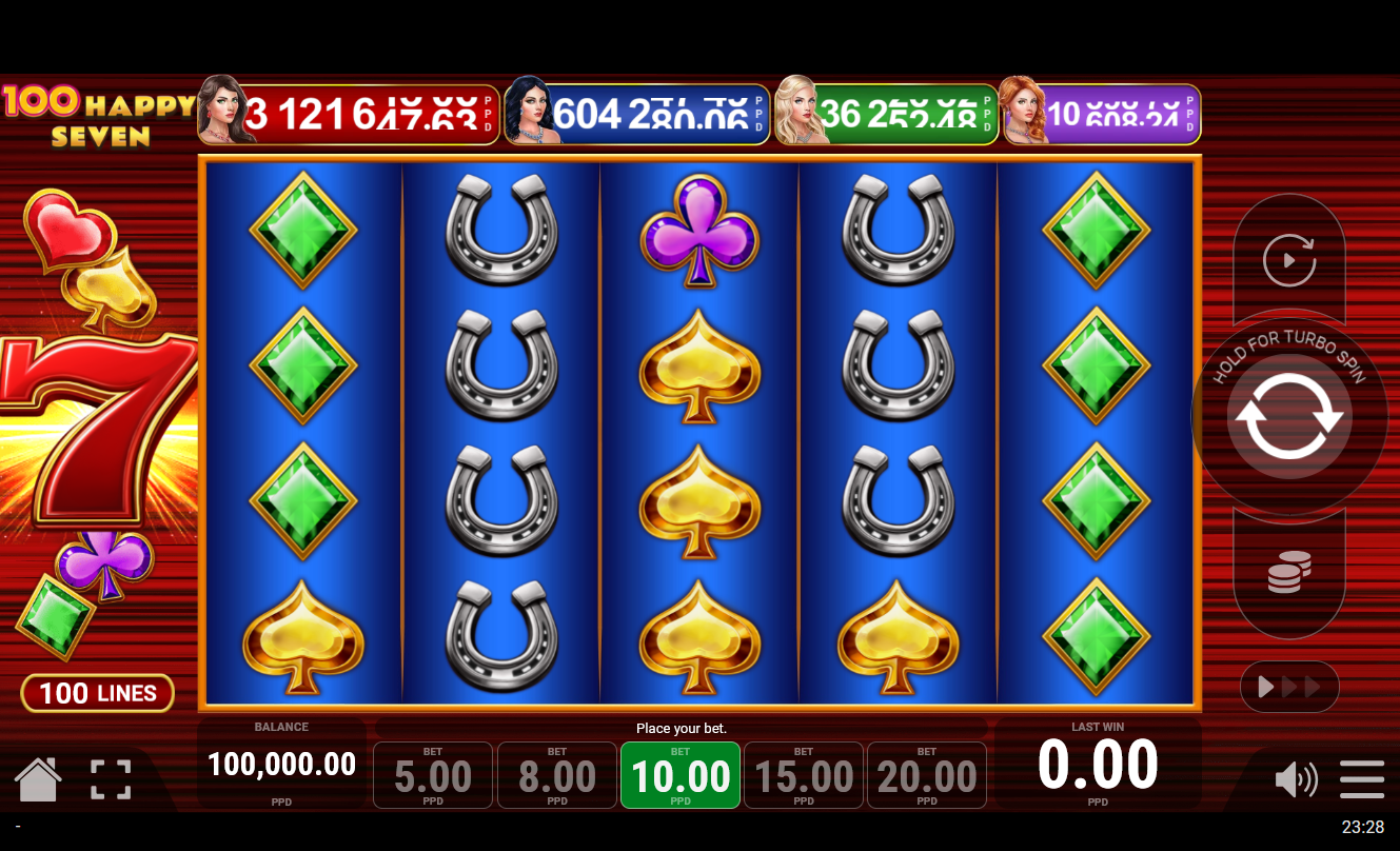 100 Happy Seven slot gameplay