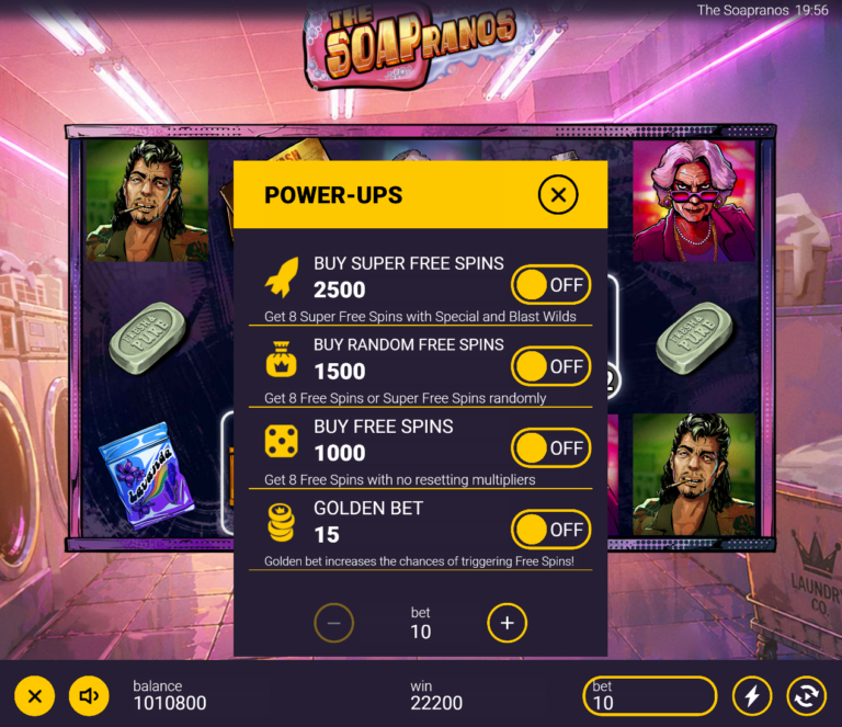 The Soapranos slot gameplay