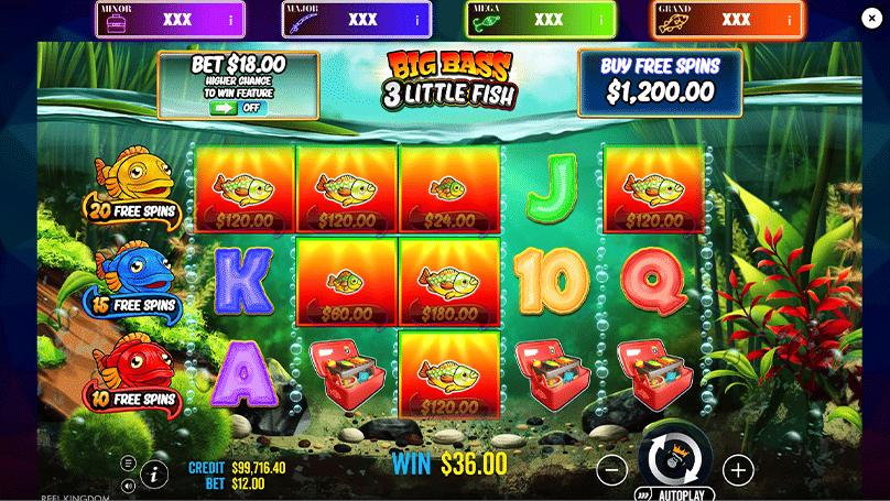 Big Bass 3 Little Fish – Big Bass Jackpot Bonanza slot gameplay