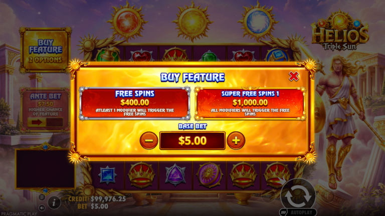 Helios - Triple Sun slot gameplay