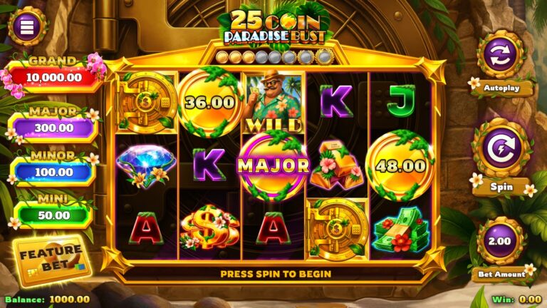 25 Coin Paradise Bust gameplay