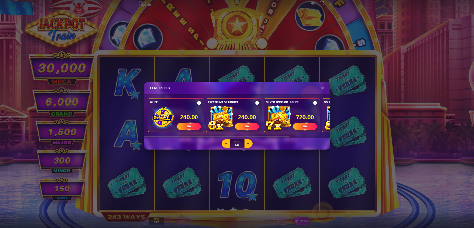 Jackpot Train gameplay