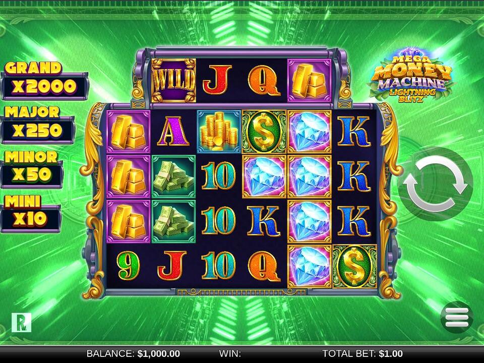 Mega Money Machine Lightning Blitz gameplay