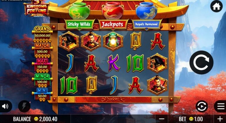3 Kingdoms of Fortune - Xtreme Power Pots gameplay