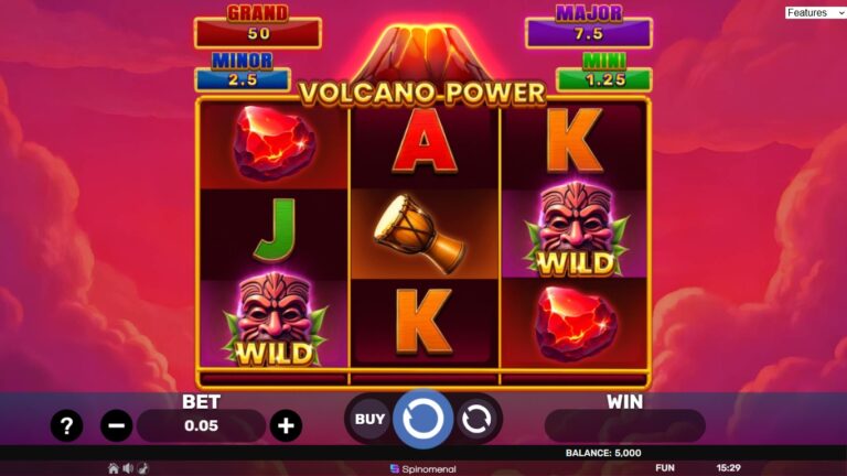 Volcano Power - Hold & Hit 3x3 gameplay