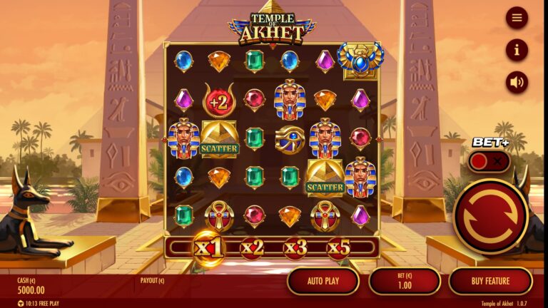 Temple of Akhet slot gameplay