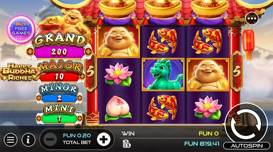 Happy Buddha Riches gameplay