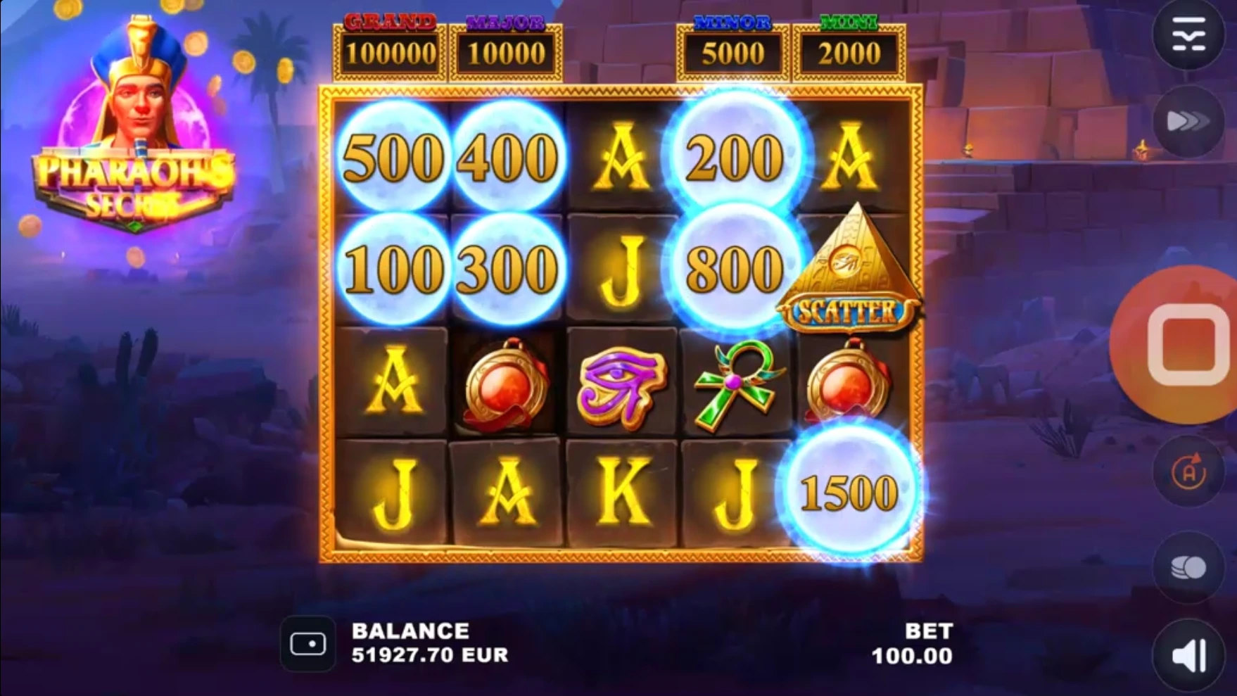 Pharaoh's Secret gameplay