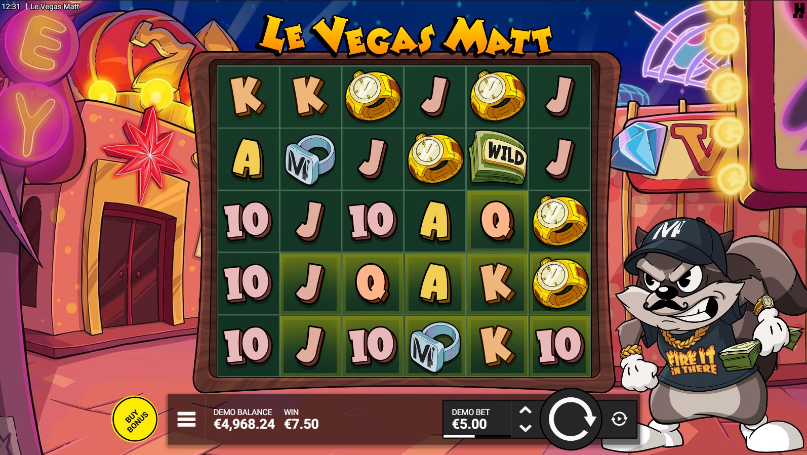 Le Vegas Matt slot gameplay