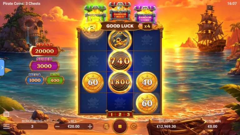 Pirate Coins: 3 Chests slot gameplay