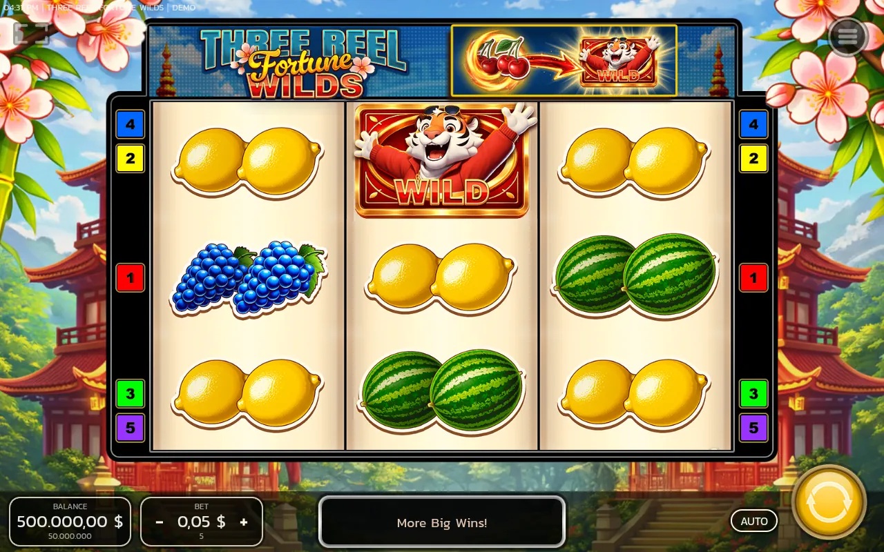 Three Reel Fortune Wilds gameplay
