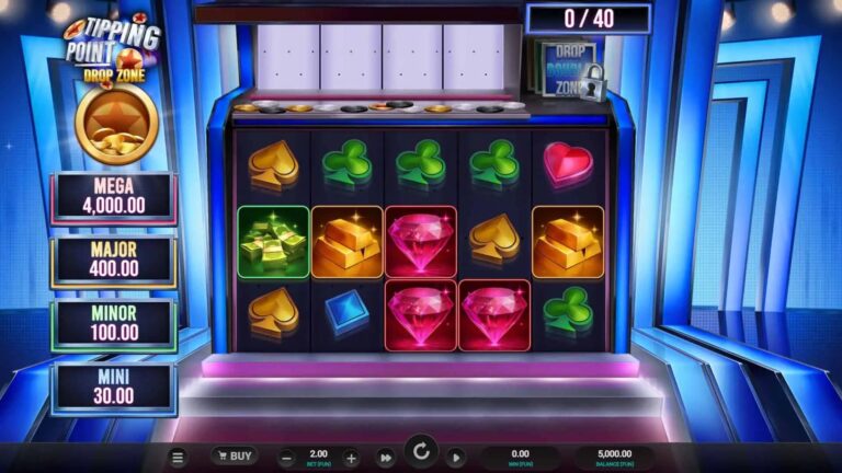 Tipping Point Drop Zone slot gameplay