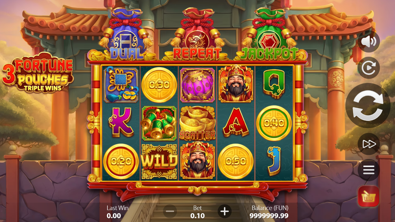 3 Fortune Pouches: Triple Wins gameplay