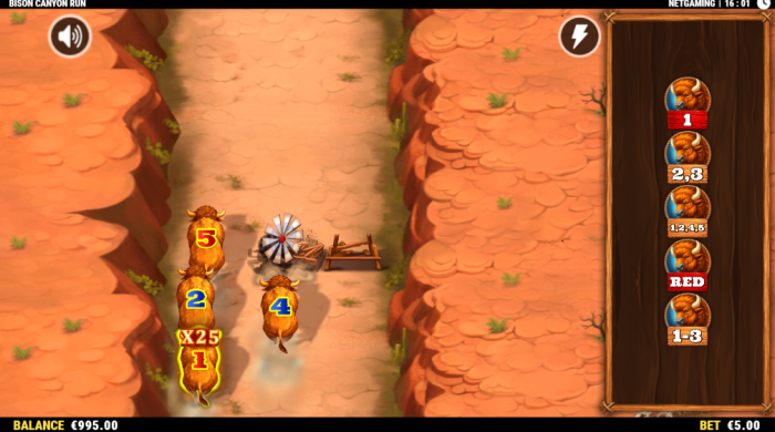 Bison Canyon Run gameplay