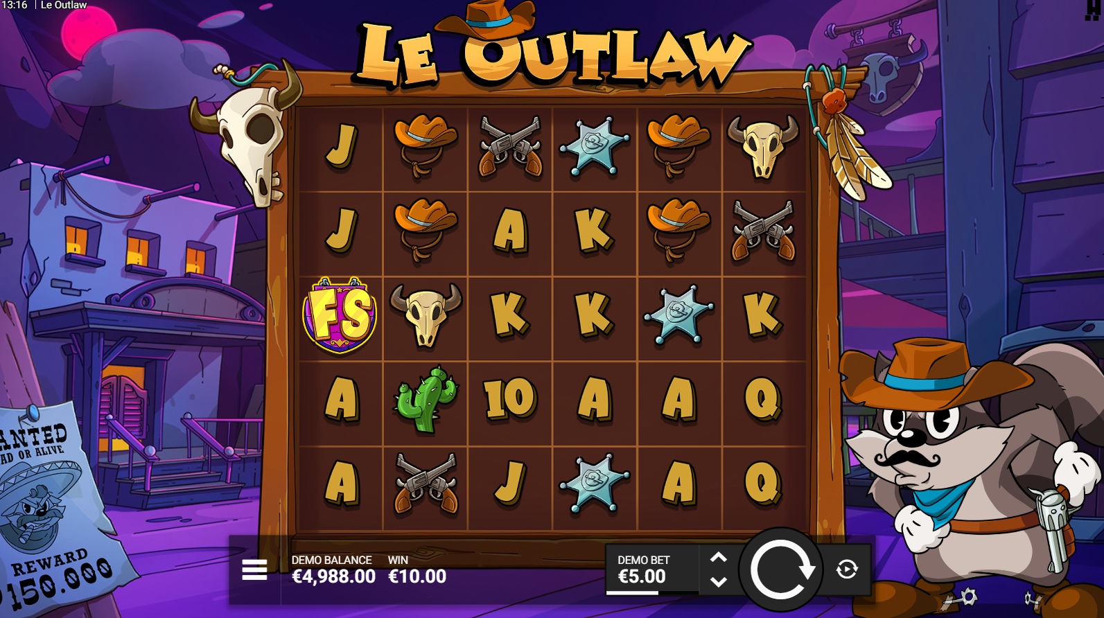 Le Outlaw slot gameplay