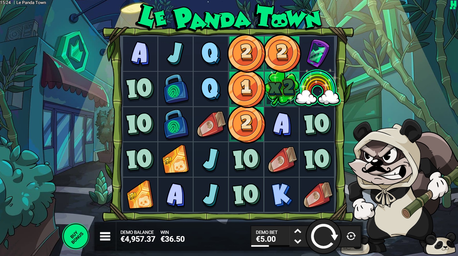 Le Panda Town slot gameplay