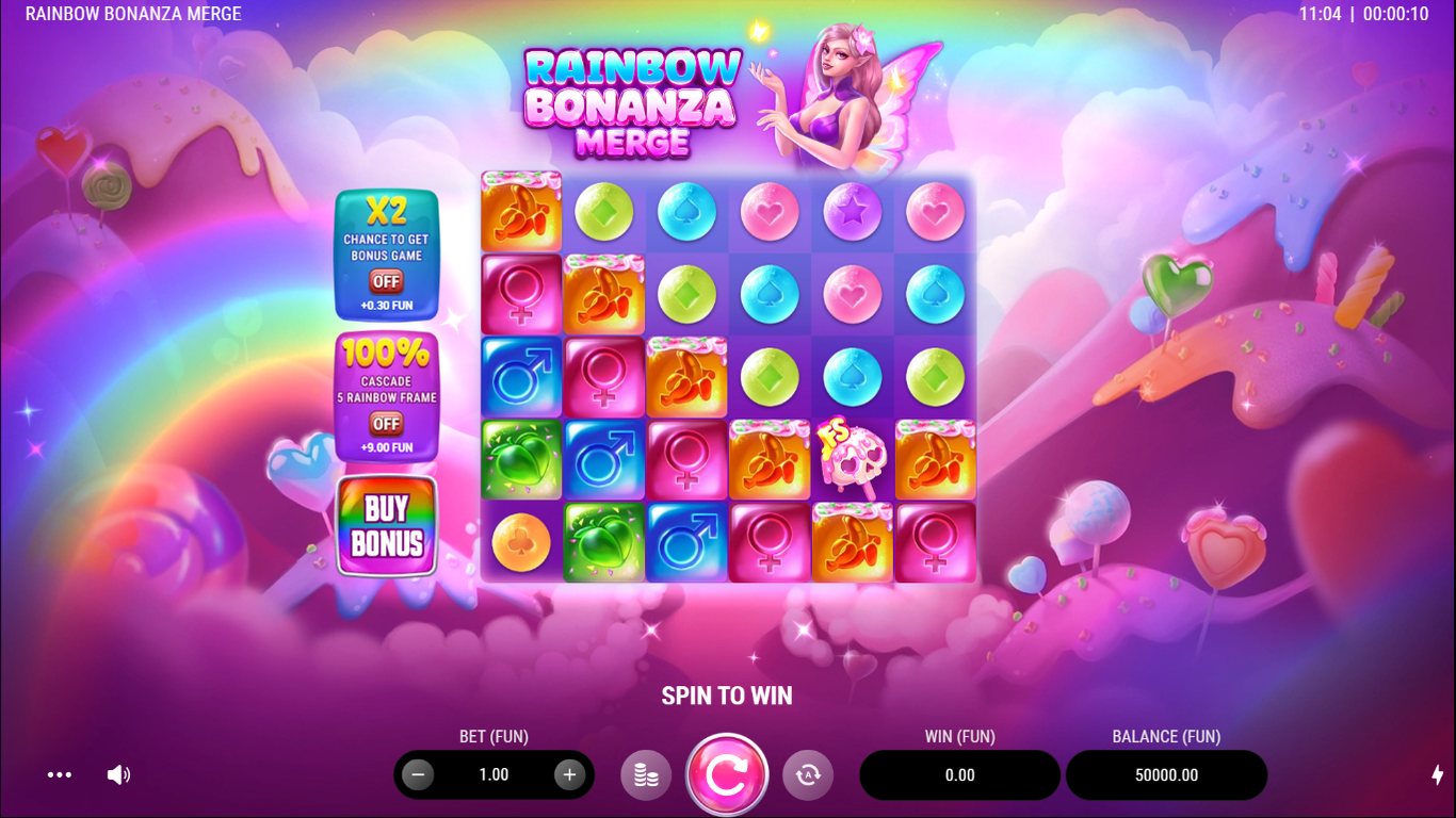 Rainbow Bonanza Merge gameplay