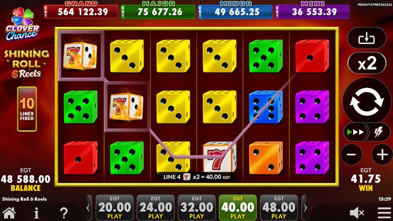 Shining Roll 6 Reels gameplay
