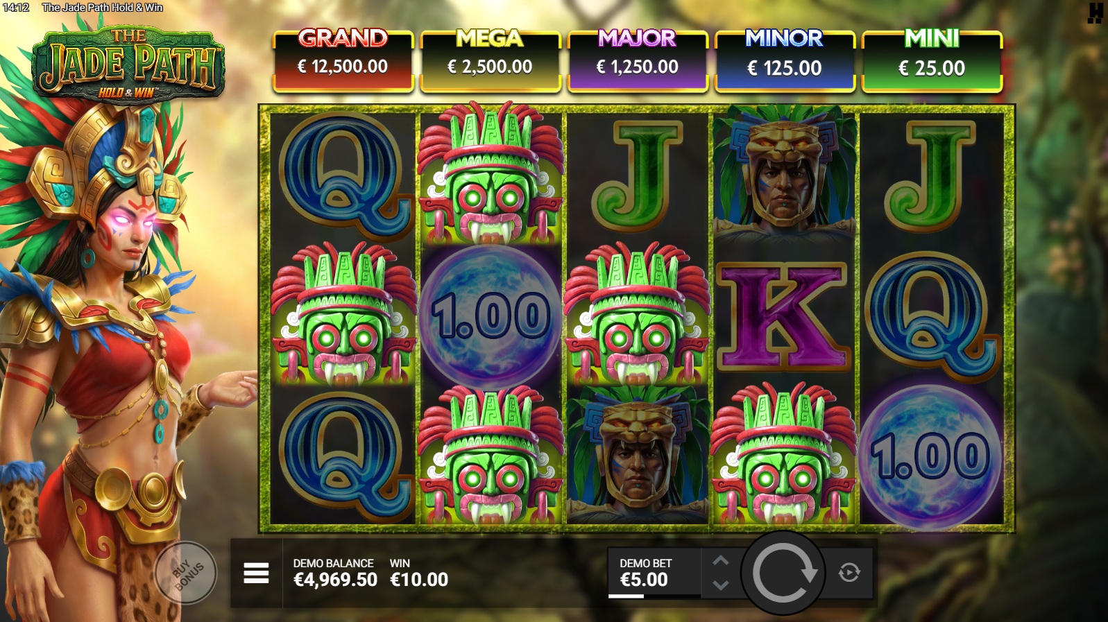 The Jade Path Hold & Win slot gameplay