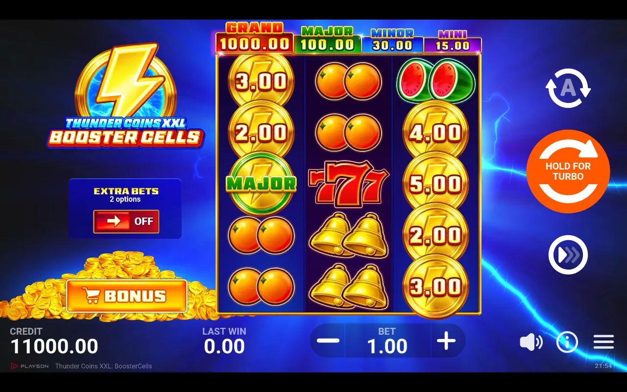 Thunder Coins XXL: Booster Cells gameplay