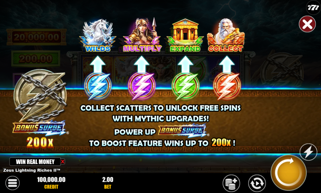 Zeus Lightning Riches 2 gameplay