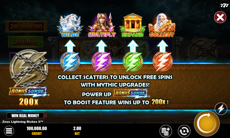 Zeus Lightning Riches 2 gameplay