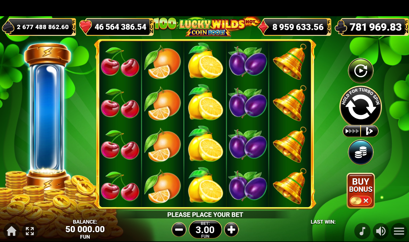 100 Lucky Wilds Hot Coin Boost slot gameplay