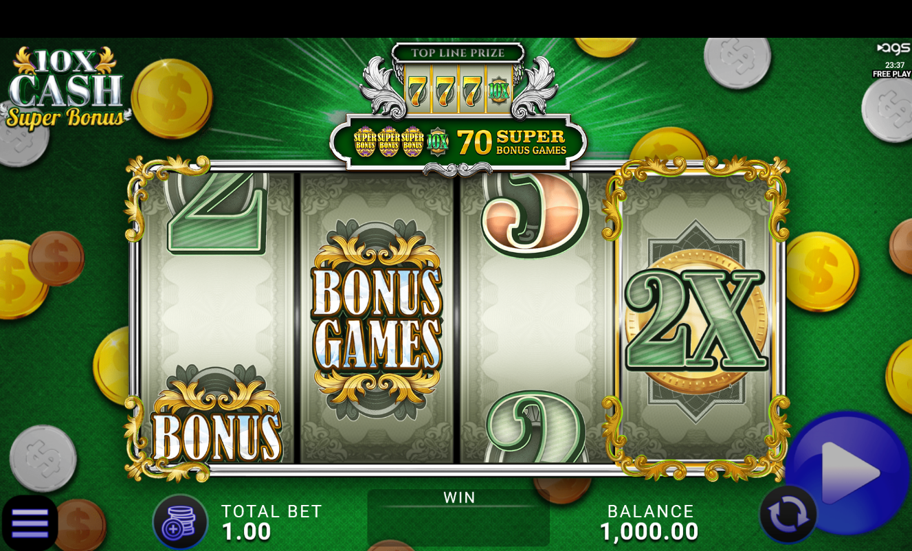 10x Cash Super Bonus slot gameplay