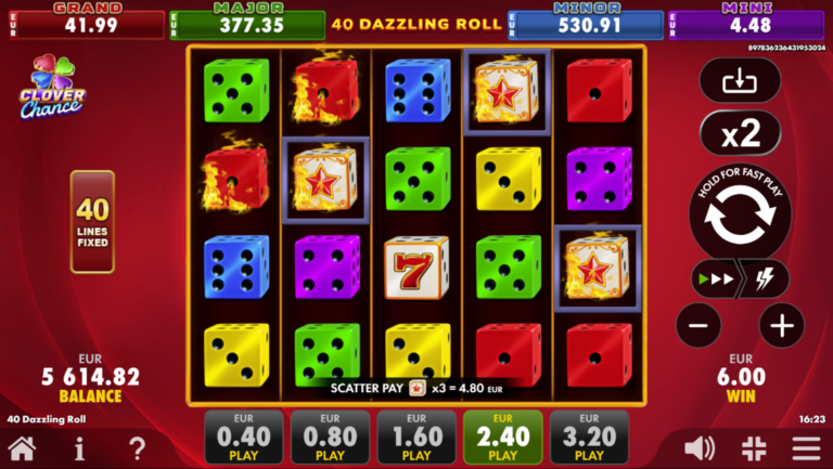 40 Dazzling Roll gameplay