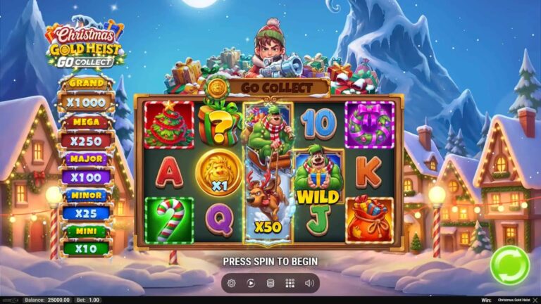 Christmas Gold Heist slot gameplay