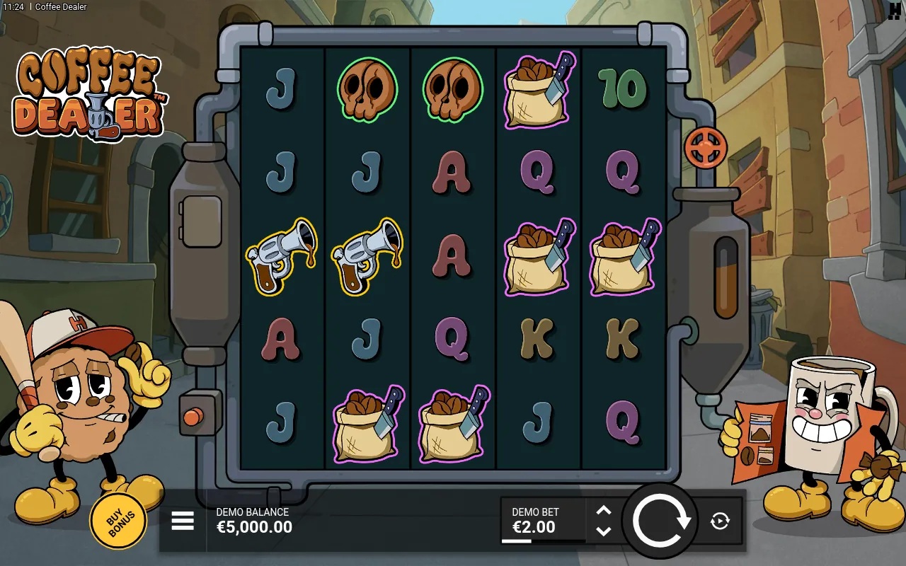 Coffee Dealer slot gameplay