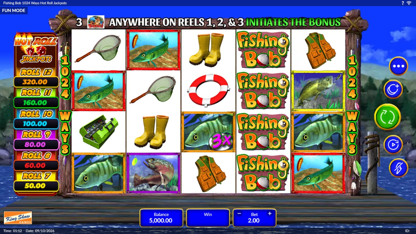 Fishing Bob - 1024 Ways Hot Roll Jackpots gameplay
