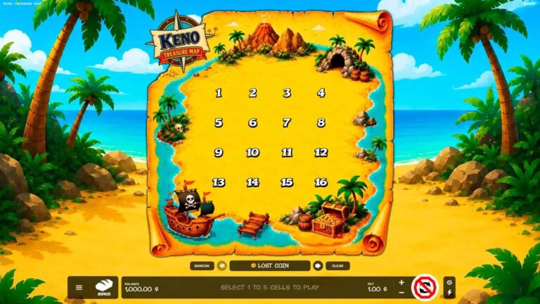 Keno Treasure Map gameplay
