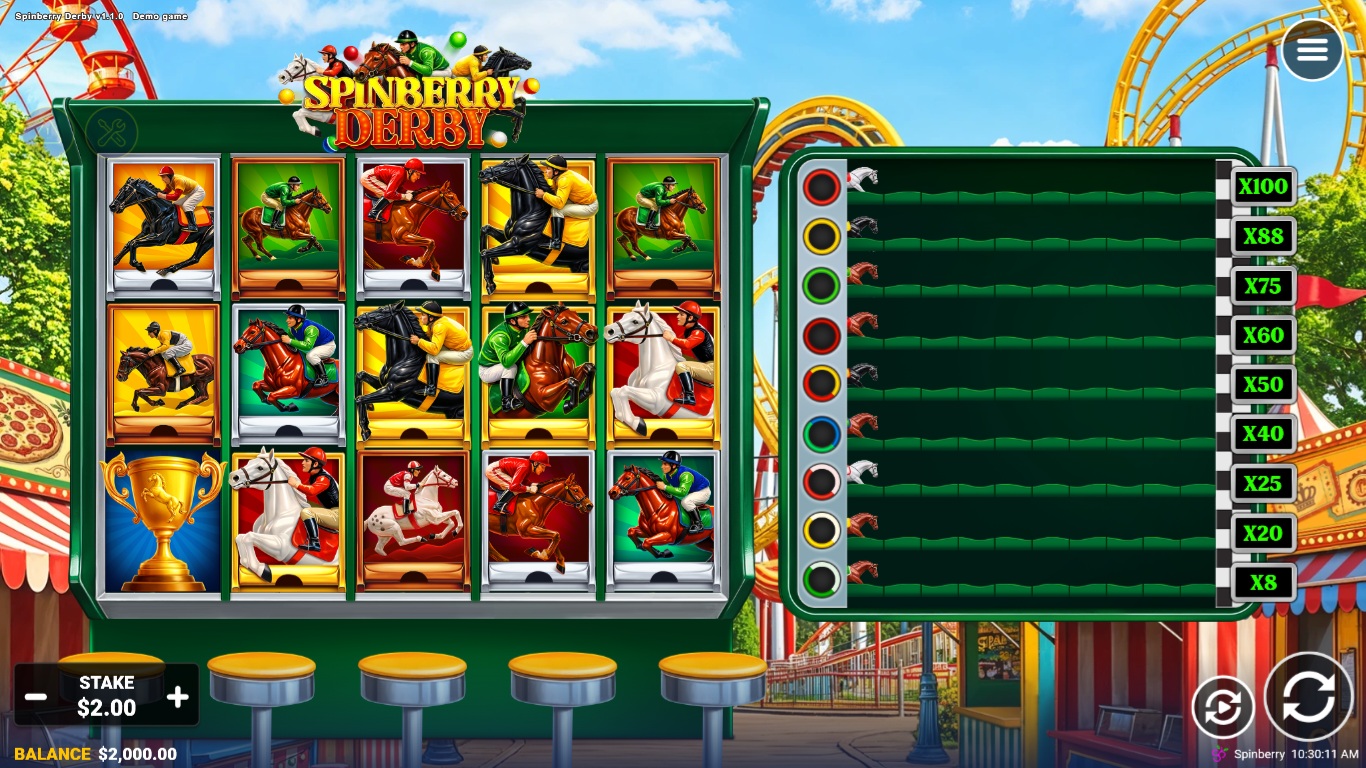 Spinberry Derby gameplay