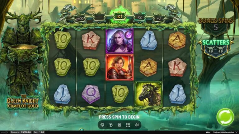 The Green Knight Camelot Gold slot gameplay
