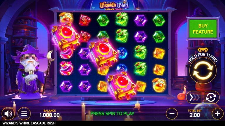 Wizard's Whirl Cascade Rush gameplay