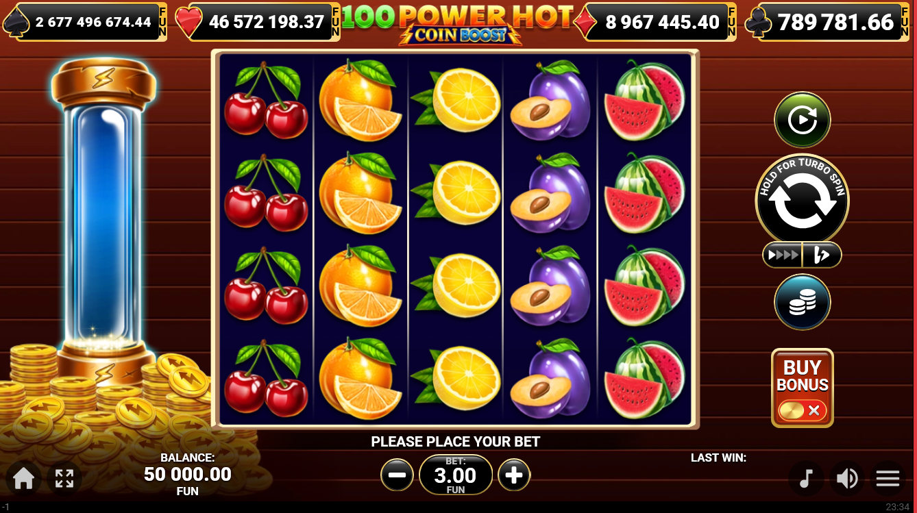 100 Power Hot Coin Boost slot gameplay