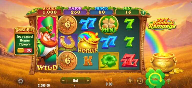 777 Rainbow Rampage slot screenshot