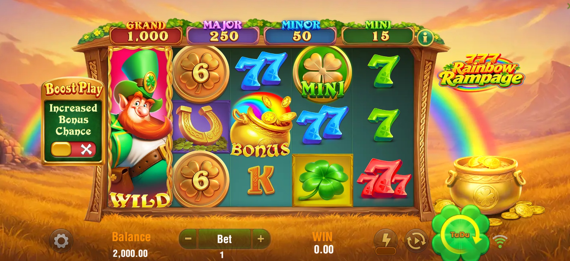 777 Rainbow Rampage gameplay