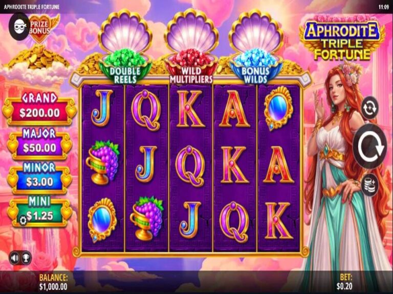Aphrodite Triple Fortune gameplay