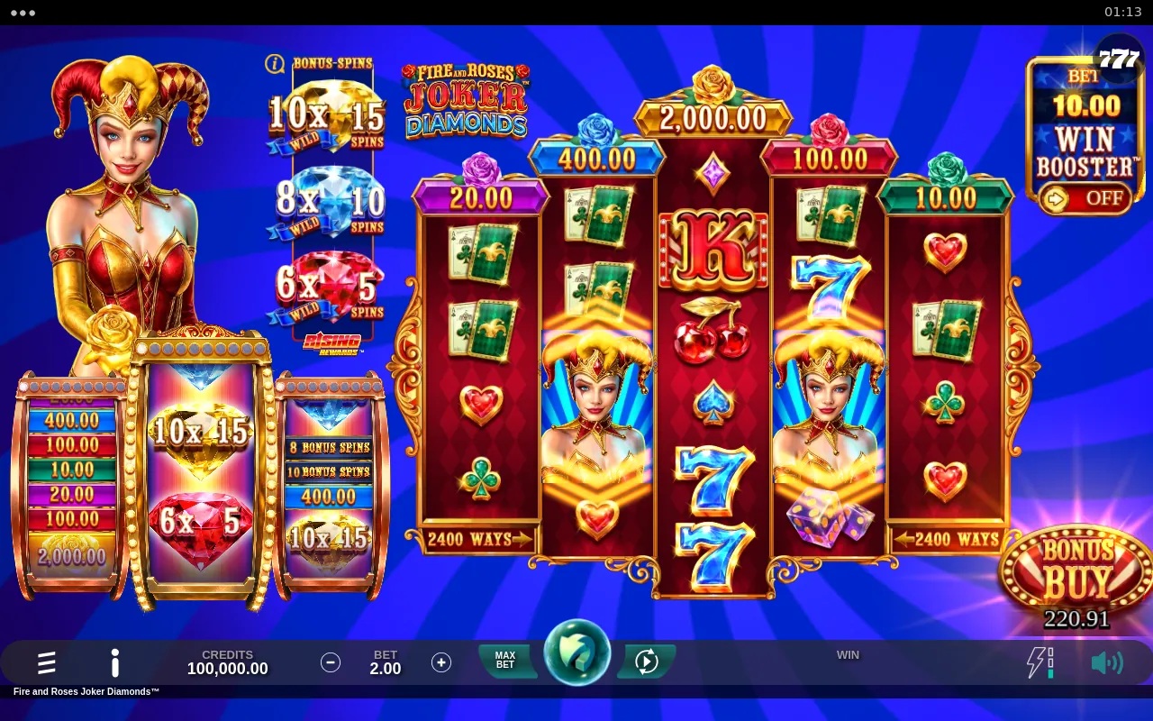 Fire and Roses Joker Diamonds gameplay