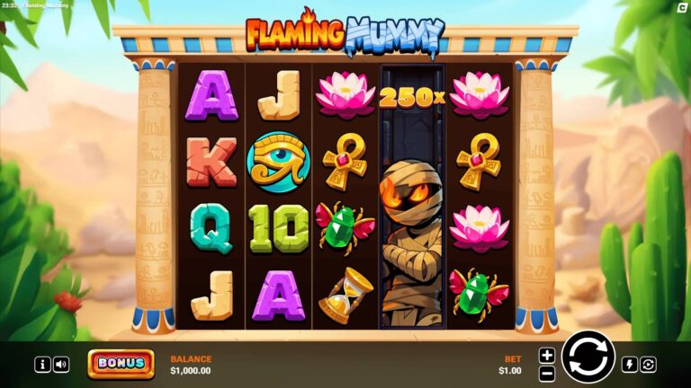 Flaming Mummy gameplay
