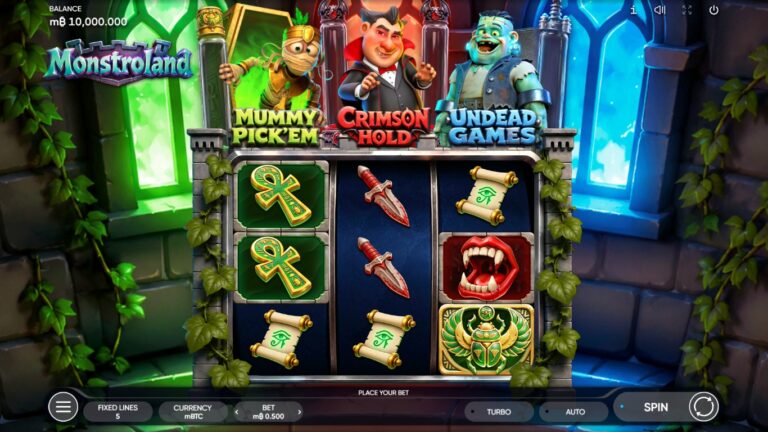 Monstroland slot gameplay