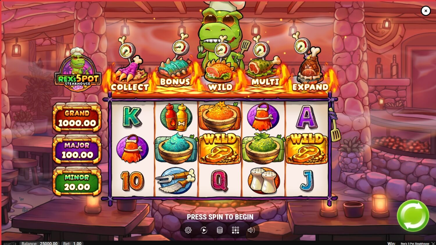 Rex's 5 Pot Steakhouse gameplay