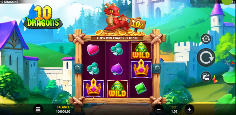 10 Dragons Flip n Win slot gameplay