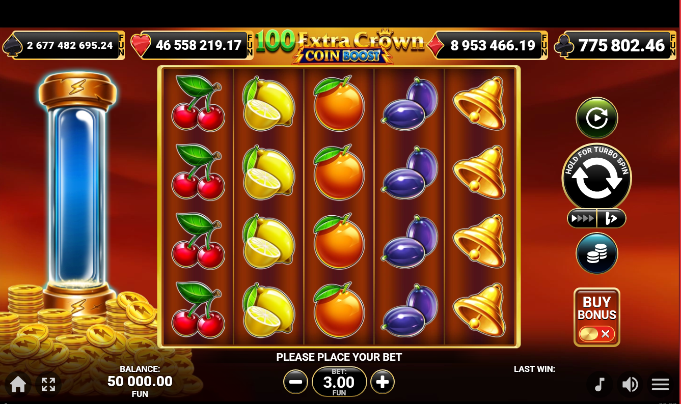 100 Extra Crown Coin Boost slot gameplay