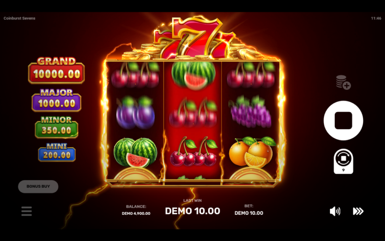 Coinburst Sevens slot gameplay