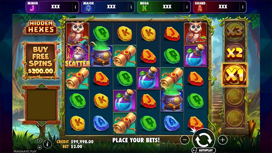 Hidden Hexes Jackpot Bonanza gameplay